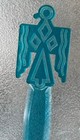Vintage Mid Century Teal Blue Green  Plastic Thunderbird Letter Opener Bird 6   