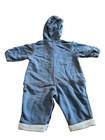 Vintage B t  Kids 3 6 Months Farmer Hooded Romper Navy Mini Farmer Warm