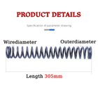 305mm Long Compression Spring Steel   Stainless Steel Pressure   Coil Springs