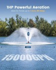 Pond Fountain Aerator With Larger Floater 1hp 15000 Gph Floating Aerating Pump