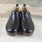 Dansko Meara Womens Shoes Sz 9 Black Waxy Milled Leather Round Toe Slip On