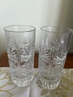 Heavy Lead Crystal Water Highball Glasses Vintage Set Of 4