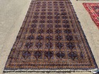 4x6 Blue Vintage Rug Antique Oriental Colorful Heriz Handmade Handwoven 3x6