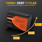 12v 100ah Lifepo4 Lithium Battery 15000  Deep Cycle For Rv Marine Solar Off-grid
