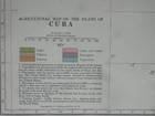 Original 1919 Agricultural Map Of Cuba Tobacco Sugar Pineapples Coffee Henequen