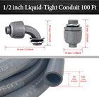 1 2 Inch 100ft Liquid-tight Conduit Kit  Flexible Non Metallic Electrical Condui