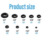 215pcs Rubber Grommet Kit Grommets For Wiring 9sizes Wire Black