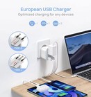 European Travel Plug Adapter Foldable International Plug 1 Ac Outlets  3 Usb