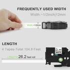 Compatible With Brother 30pk Black On White Tz231 Tze231 Label Tape 0 47 