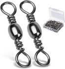 High Strength Fishing Swivels Barrel Solid Ring Barrel Fishing Swivel Rolling   