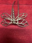Vintage Brass Dragonfly 2-prong Hair Fork  4 