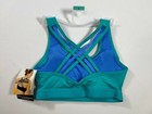 Womens Avia Aqua Blue Strappy Compression Bra Medium Support Xxxl 3xl New