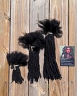 10 Curls Textured Interlocd Human Hair Dreadlock Extensions  Blunt Tips  Length 