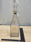 Vintage Glass Liquor Bourbon Decanter Bottle Cork Mcm Gold