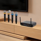 Wireless Microphone System 4 Channel Pro Audio Uhf 4 Handheld Dynamic Mic Party   