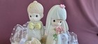 Precious Moments Vintage Wedding Cake Topper  Bride And Groom
