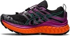 Asics Women s Trabuco Max Trail Running Shoes  7 Us   Black digital Grape  Rare