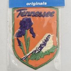 Vintage Voyager Souvenir Patch Tennessee State Bird Mockingbird Iris St Flower 
