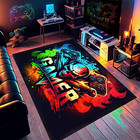 Gaming Rug - Gamer Rug For Game Room  Gamer Rugs For Bedroom Boys  Video Game 
