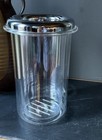 Vintage Guzzini Italy Mcm Acrylic Wine Cooler Chiller Chrome Trim Double Wall