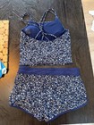 Athleta Girl Tank   Canyon Short Set Xxlg Navy Floral Youth Activewear