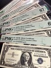  5  Consecutive Fr  1621 1957b  1 Silver Certificate Pmg 67 68 Epq - Superb Gem