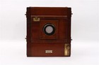 Vintage Gandolfi Universal Full Plate Tailboard Camera W  Ross Brass Lens
