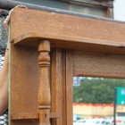 Antique Oak Fireplace Mantel With Mirror  Nfpm334