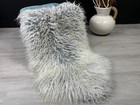 Curly Silver Gray Sheepskin Natural Icelandic White Sheepskin Pelt Real Leather