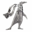 Edward Gorey Silver Jewelry - Doubtful Guest Pin - Literary Art Illustration