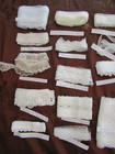 Lot 22  Yds White Lace trims Remnants Sew- J journal Doll Wedding  Crafts New