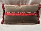 Maiden Lane Vermont Antique Beaded Pelmet Needlepoint Pillow 11    X 19    