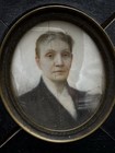Antique Miniature Portrait Of An Old Lady