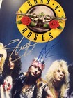 Guns N    Roses Hand Signed Tour Poster 11x17 Signed By Axl Rose   Slash W  Coa