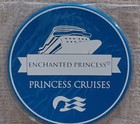 New 3 5  Enchanted Princess Cruise Line Coasters Set Of 2 Blue W sea Witch Logo 