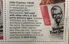 Kfc Coupons-  Kentucky Fried Chicken Expire 7 6 26