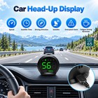 Car Head Up Display Hud Gps Digital Speedometer Mph Kmh Overspeed Alarm 7 Colors
