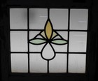 Simple Abstract Old English Leaded Stained Glass Window 21  X 18 