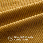 Pack Of 2 Decorative Chenille Throw Pillow Covers With Twill Cushion Covers For