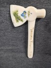 Vintage Milk Glass Souvenir Hatchet   Axe  tomahawk Flushing Michigan  