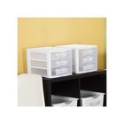 Sterilite Desktop Drawer  3 Drawer Clear Plastic Countertop Drawer  White New