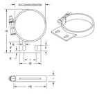 Exhaust Stack Bracket 5  For Peterbilt Conventional 1987  Chrome Up 10327 Each