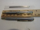 Set Of 2 Super Mini Brushed Chrom gold Trim Metal Ballpoint Pen 2 Extra  Refills