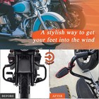 Fovplue 1 25  Highway Footpegs  Adjustable Footrest W mounting P-clamps For Harl