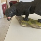 Realistic Black Prowling Panther  Resin Statue About 12 Inch Long