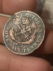 Antique 1857 Bank Of Upper Canada One Half-penny Coin