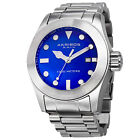 Men s Akribos Xxiv Ak730bu Blue Dial Date Display Stainless Steel Bracelet Watch