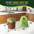 2 6-3 Gallon Compostable Trash Bags Drawstring 50 Bags Extra Thick 1 Mil 11 36 L