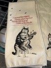 Vtg B  Kliban Matching Cat Collector- Napkin  Placemat  Small Pillow