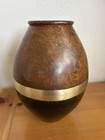 Vintage Mcm Benalex Home Accents Copper With Brass Vase Handcrafted In India